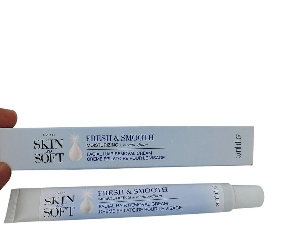 Avon Skin So Soft Facial Hair Removal Cream Moisturize Meadowfoam 1.0 oz NEW